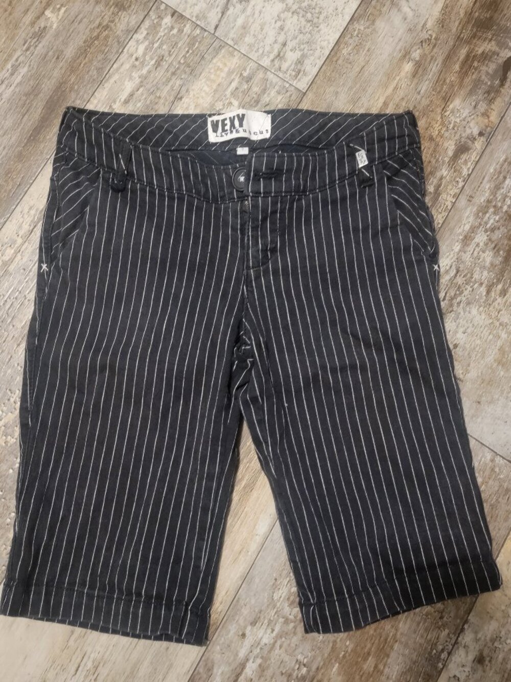 VEXY pinstripe shorts